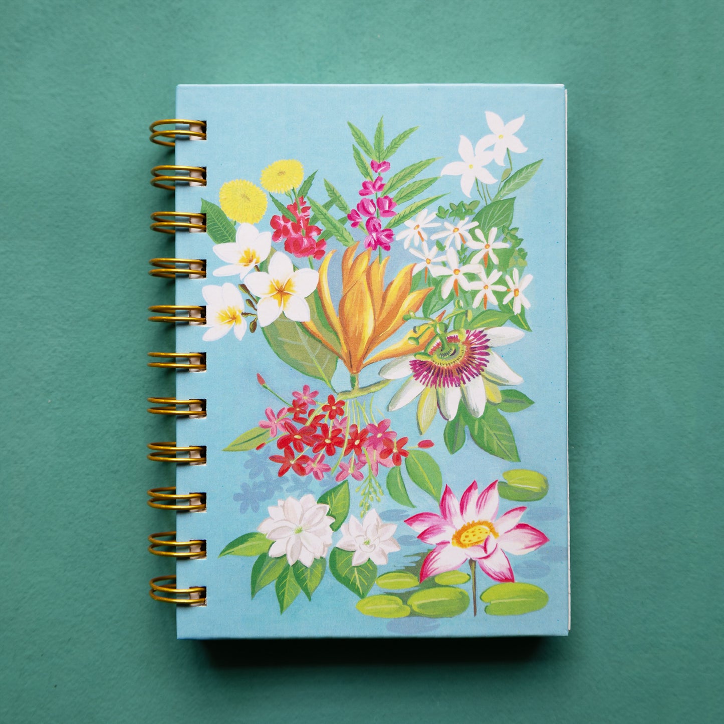 A6 Ruled Diary- Backyard Flowers