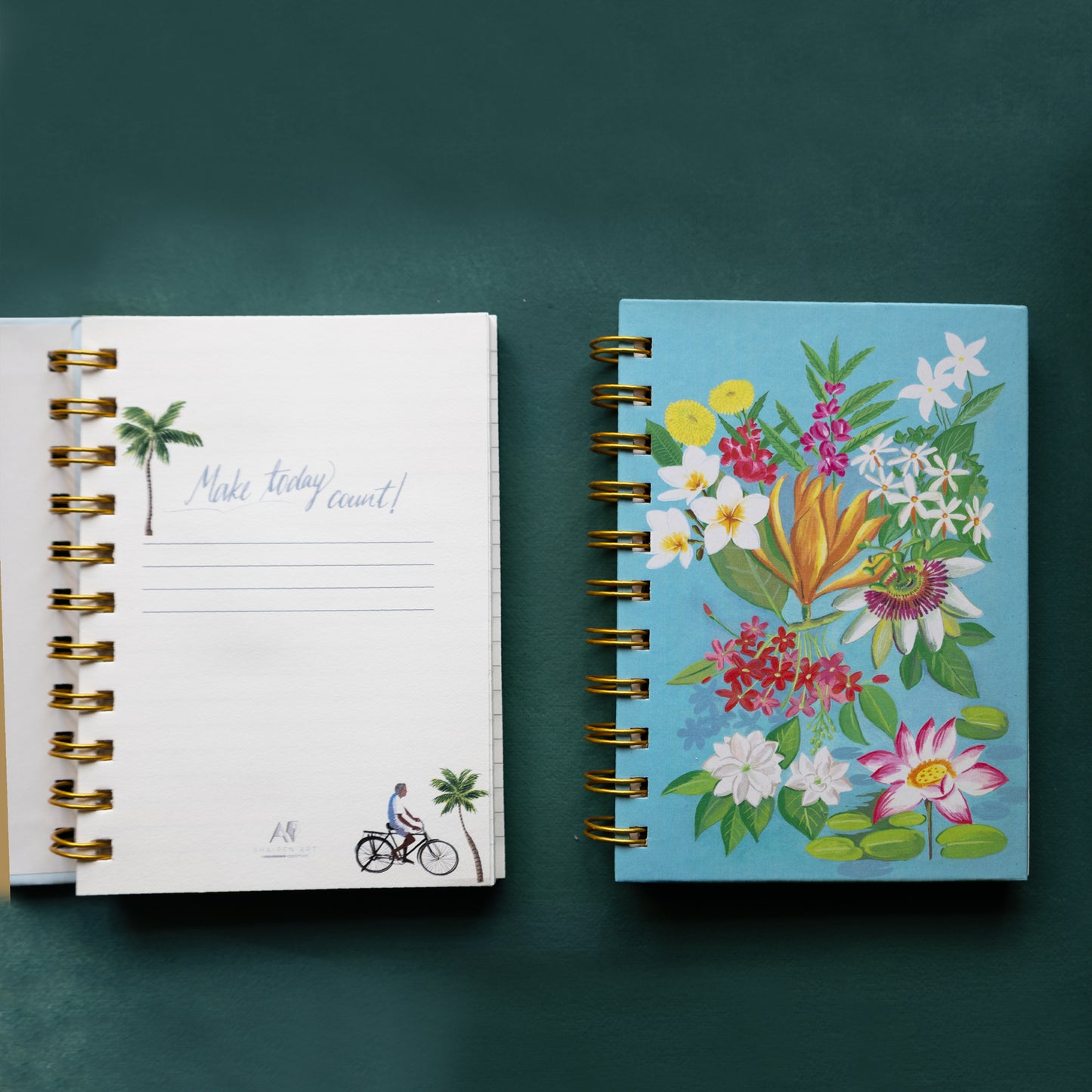 A6 Ruled Diary- Backyard Flowers