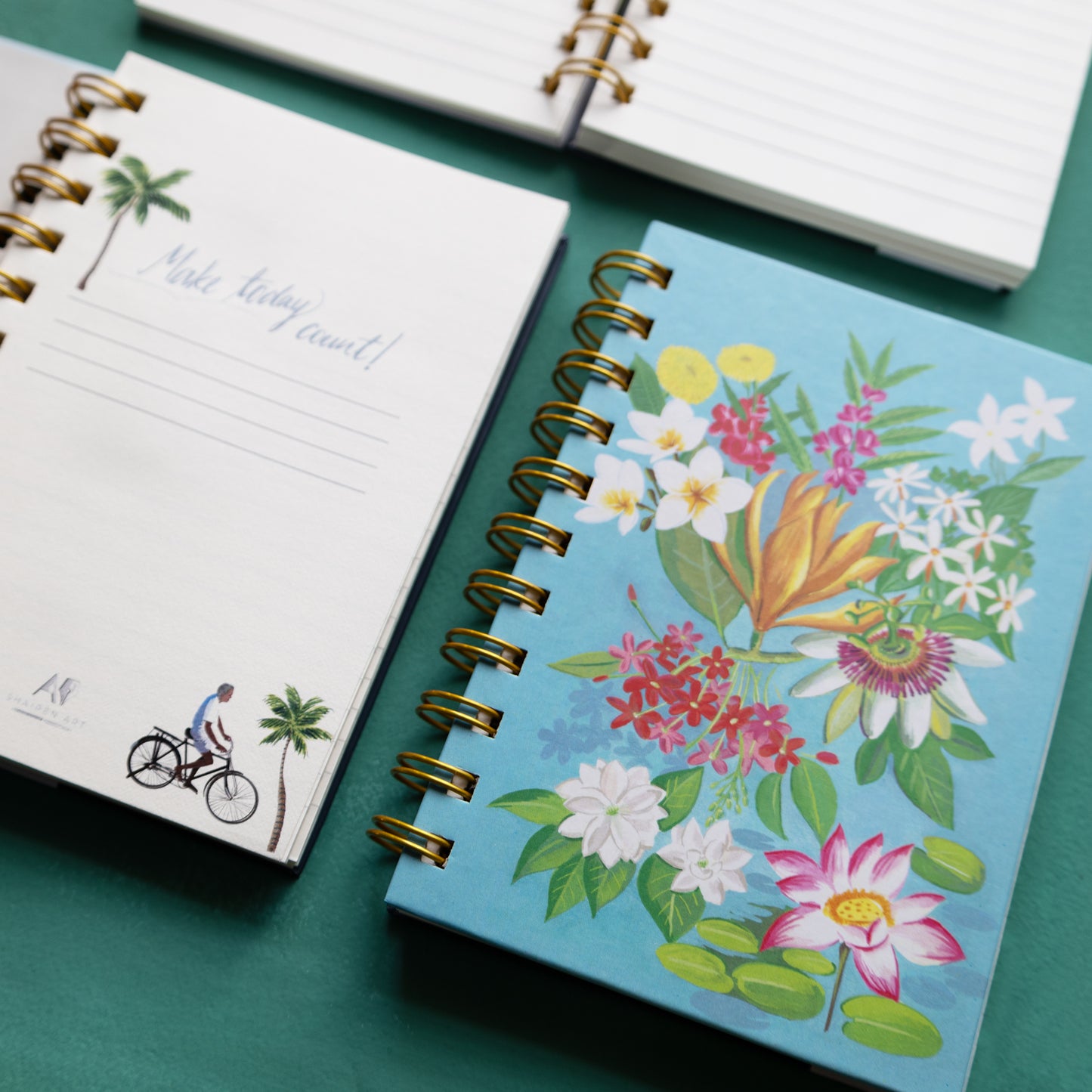 A6 Ruled Diary- Backyard Flowers