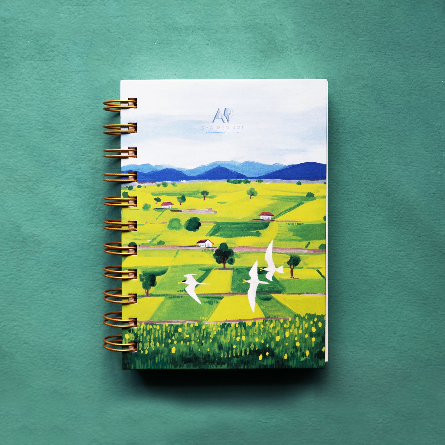A6 Plain Diary- Rice Fields