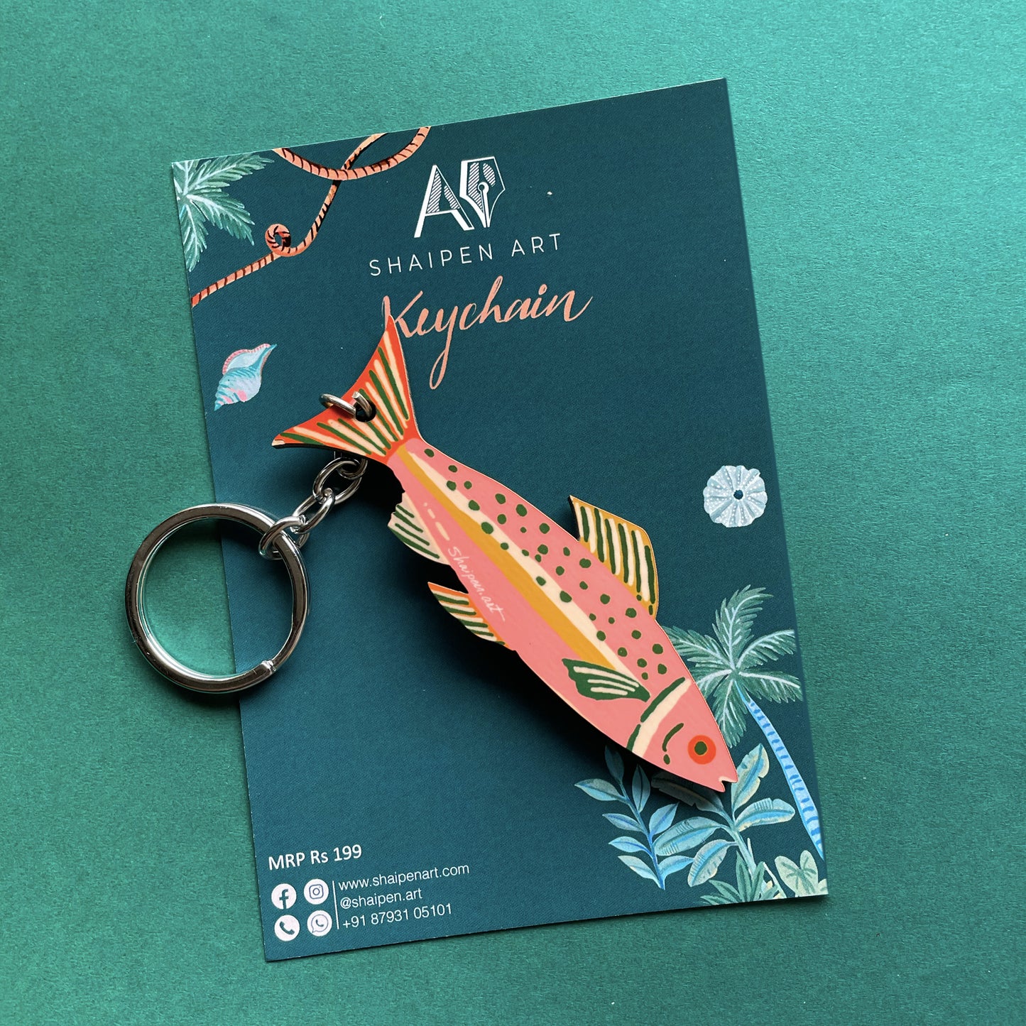 Coral Fish Keychain