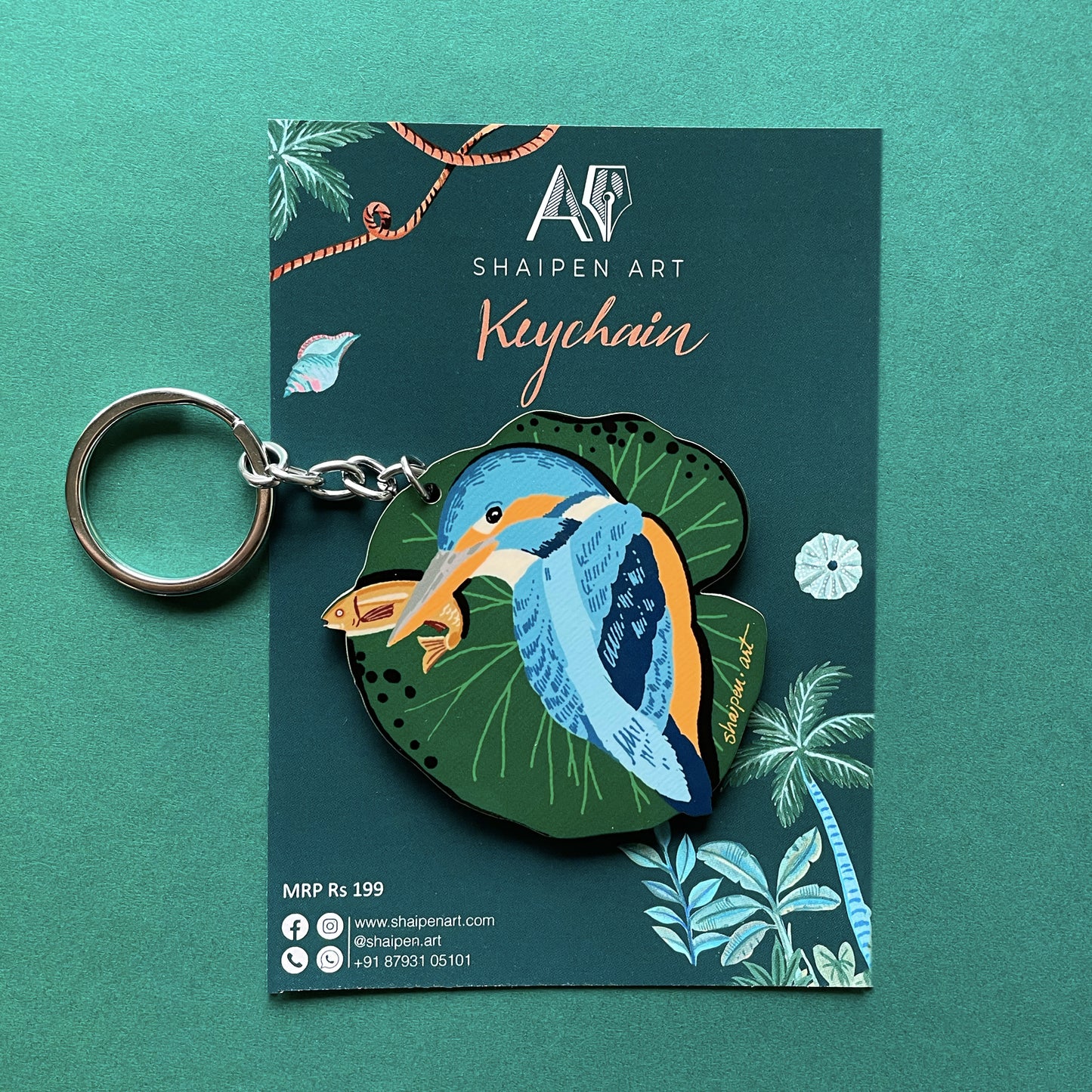 Kingfisher Keychain