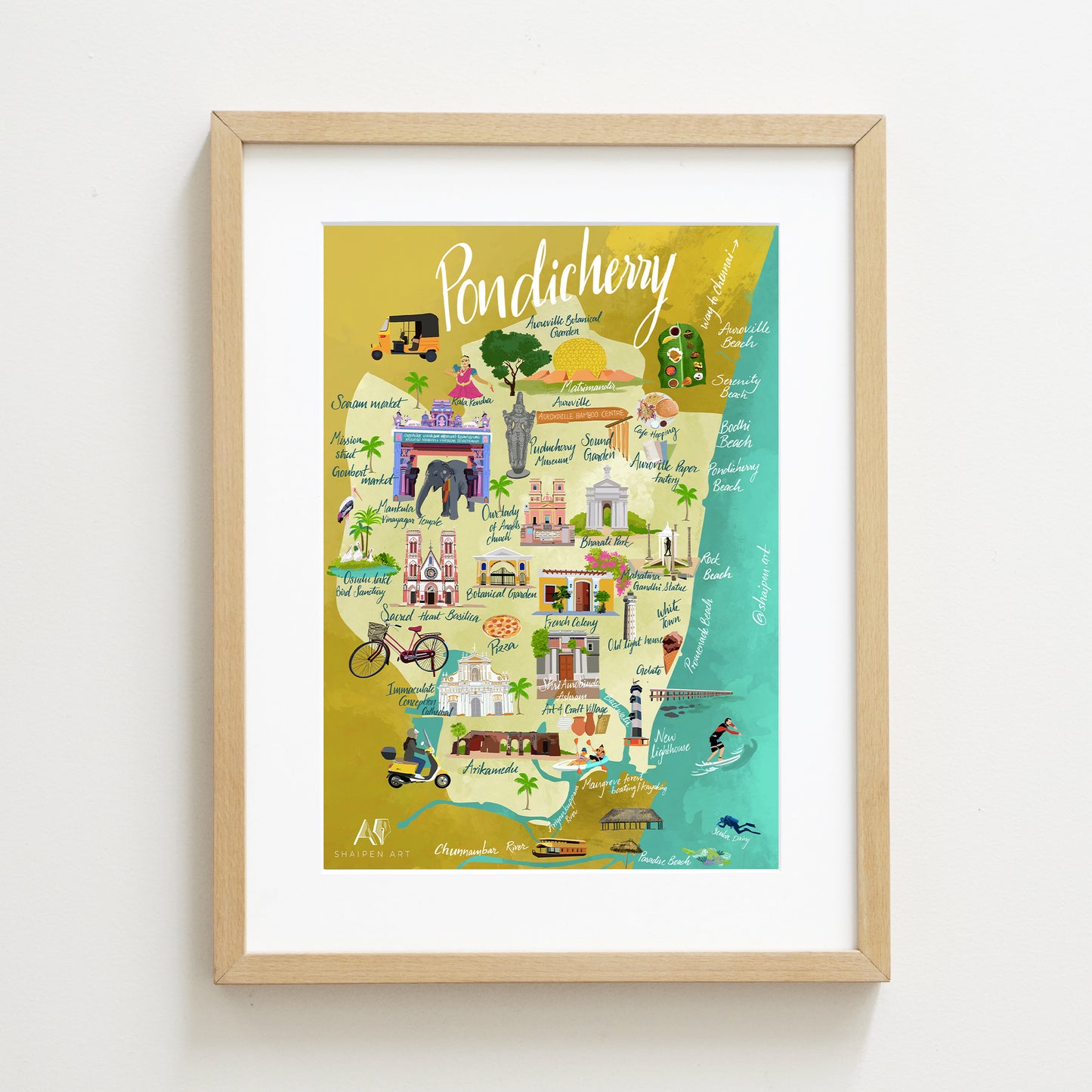Pondicherry tourist Map