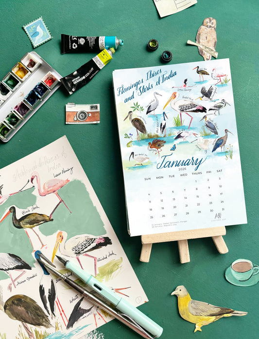 2026 Desk Calendar- Birds of India