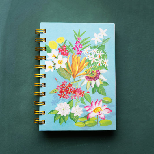 A6 Ruled Diary- Backyard Flowers