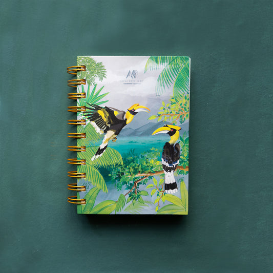 A6 Plain Diary- Hornbills