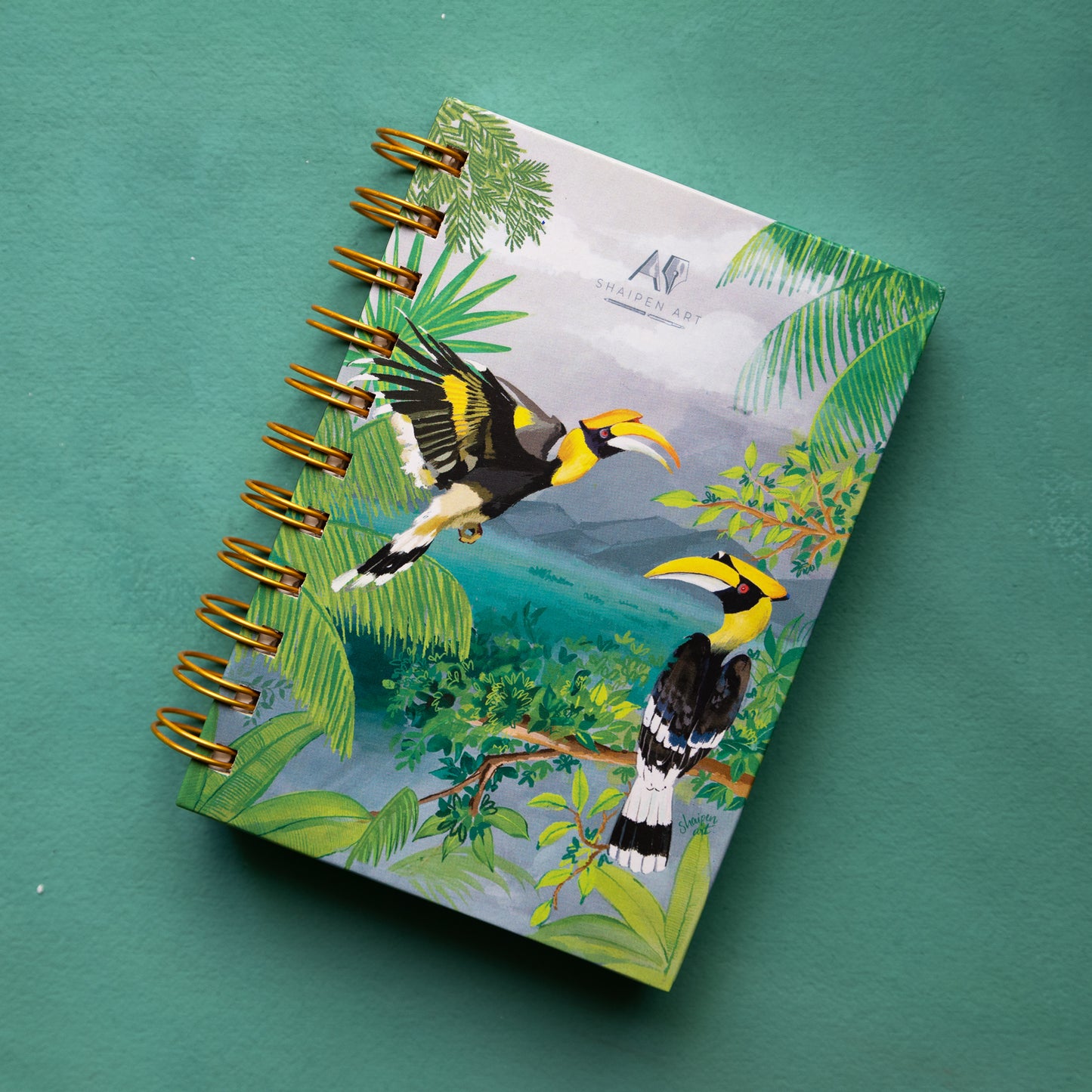 A6 Plain Diary- Hornbills