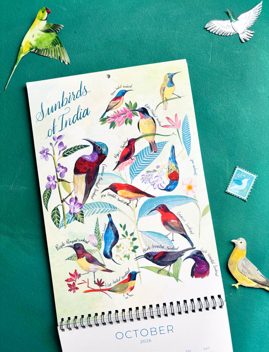 2026 Wall Calendar- Birds of India (A4)