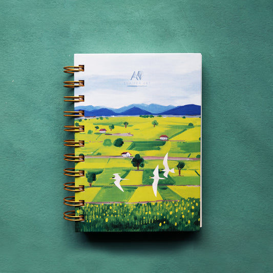 A6 Plain Diary- Rice Fields