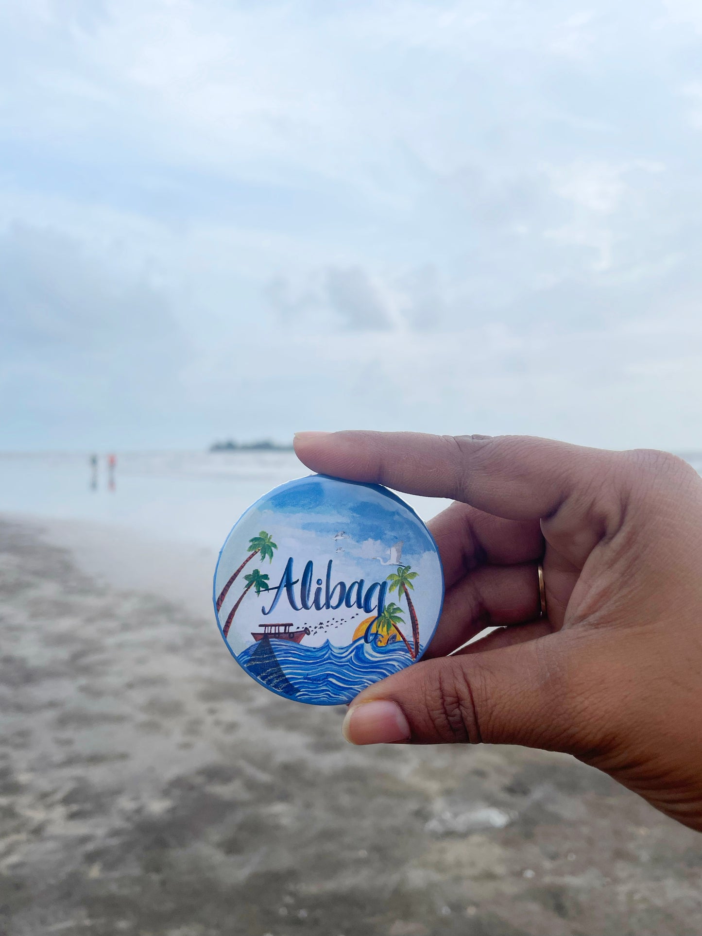 Alibag Fishing boat magnet +Badge