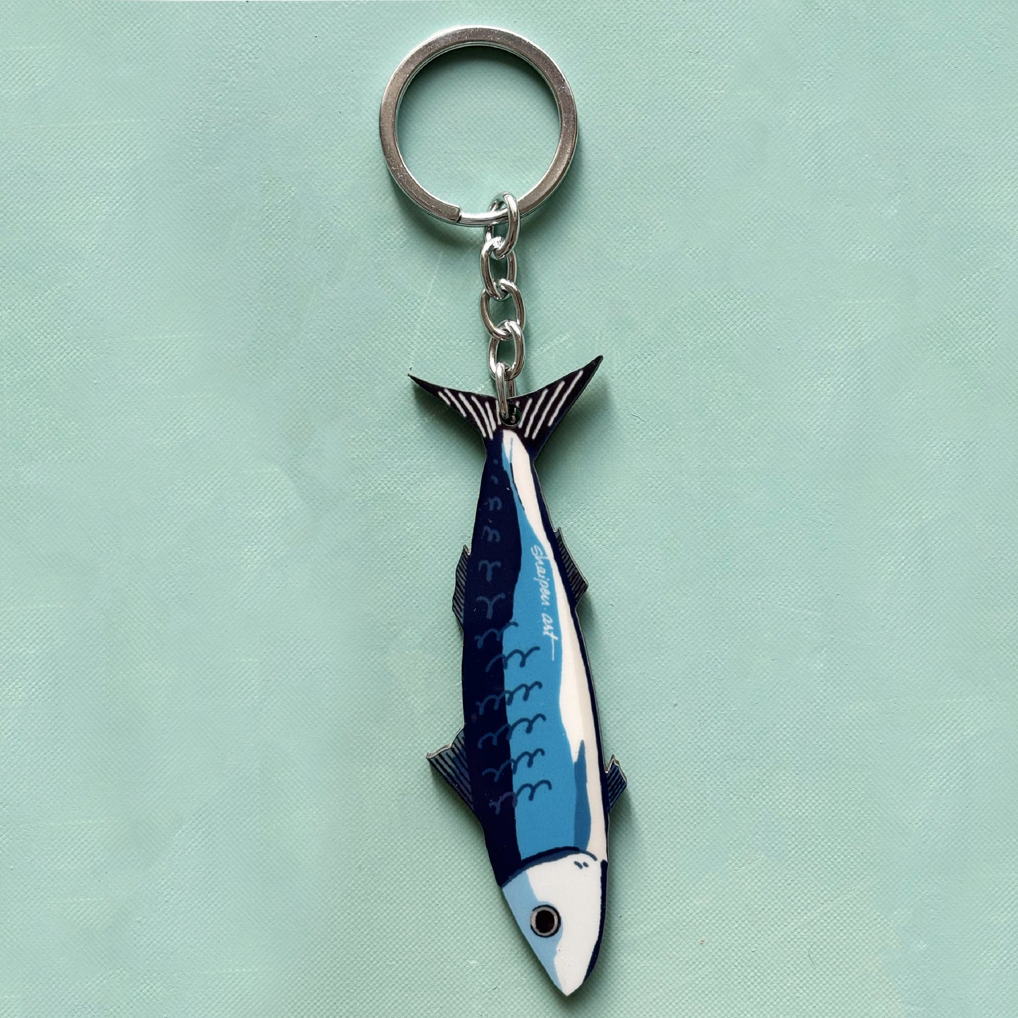 Blue Fish Keychain