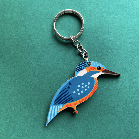 Kingfisher bird Keychain