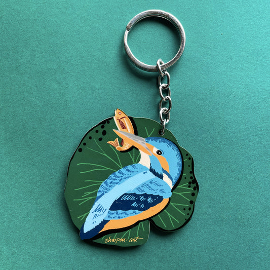 Kingfisher Keychain