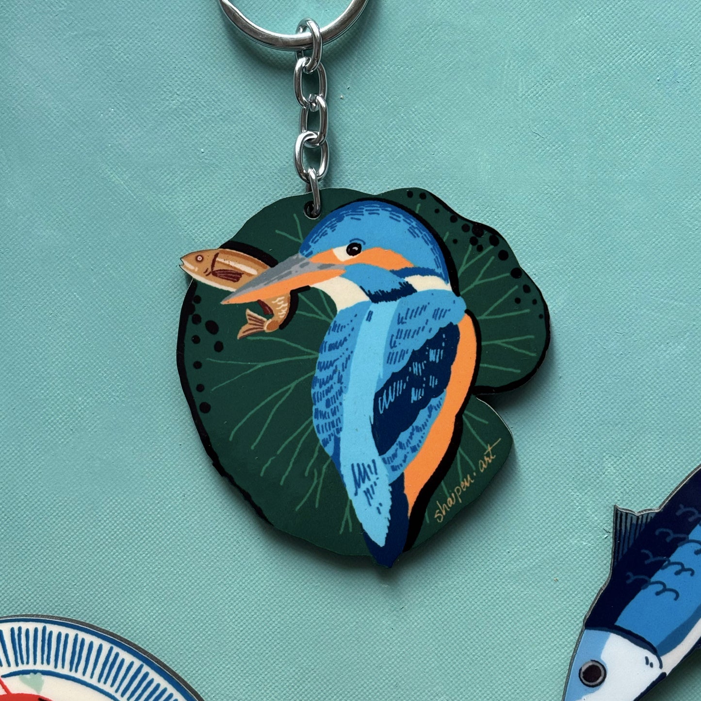 Kingfisher Keychain