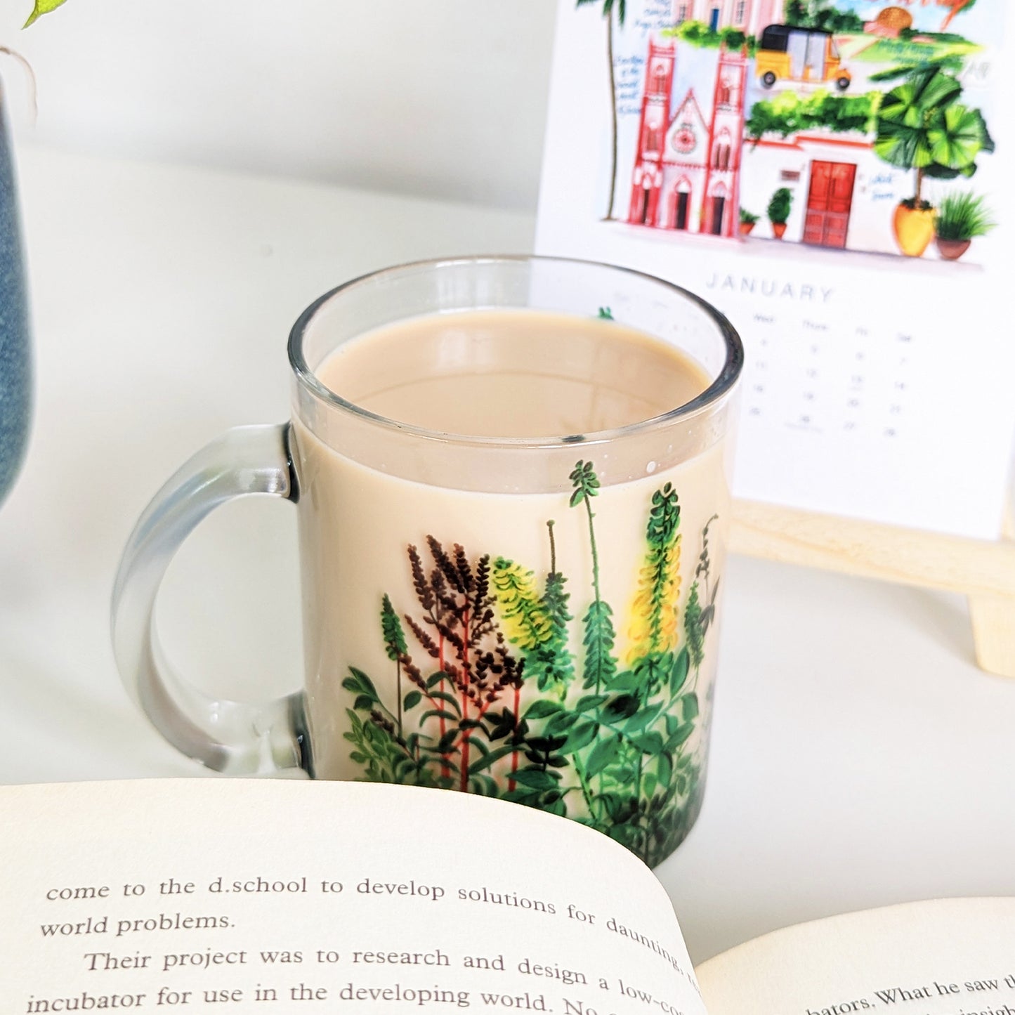 Wild Greens- Glass Mug