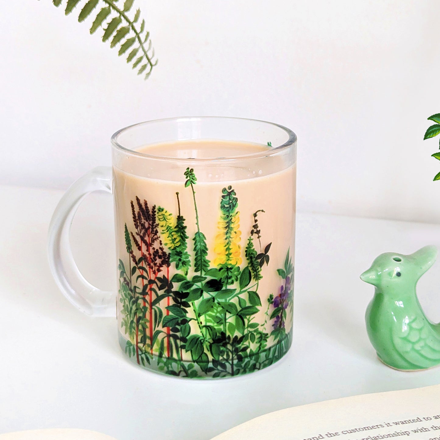 Wild Greens- Glass Mug