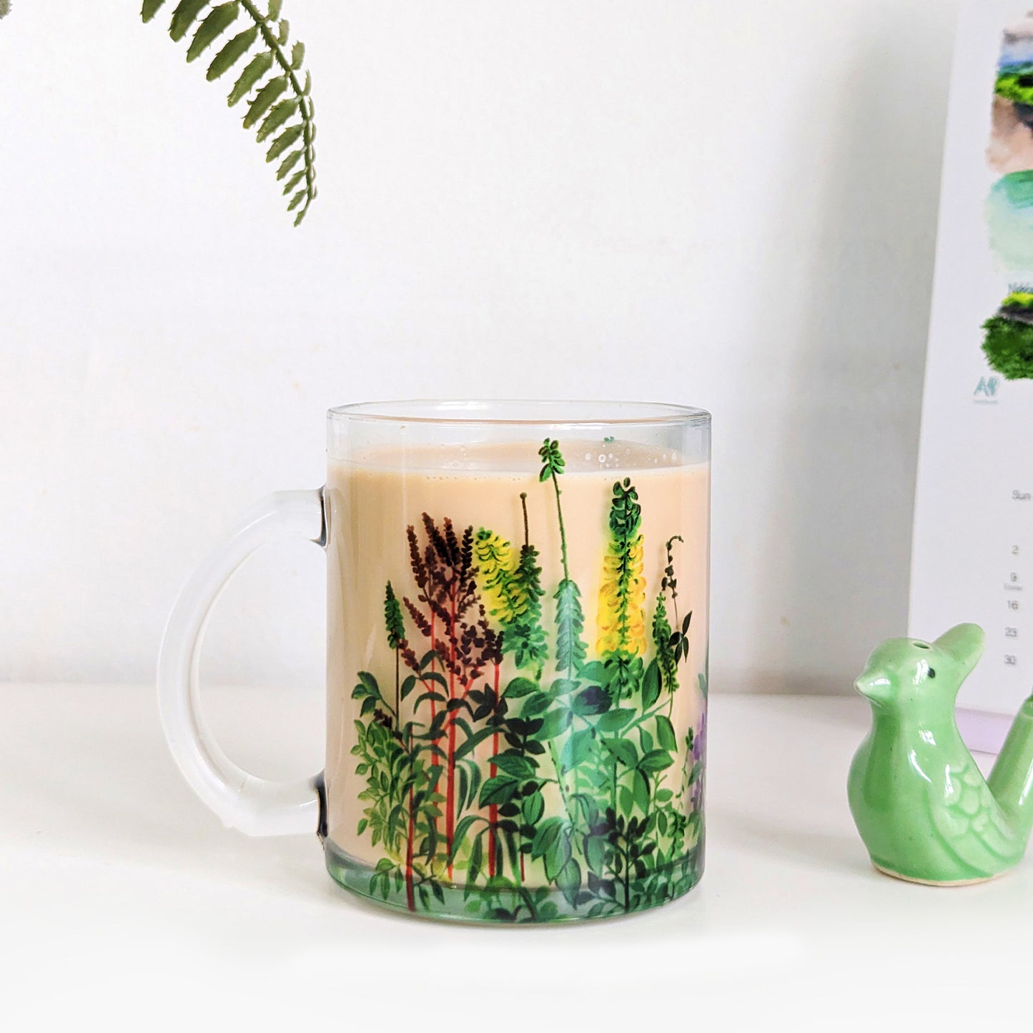 Wild Greens- Glass Mug