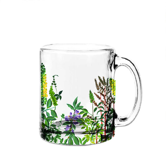 Wild Greens- Glass Mug