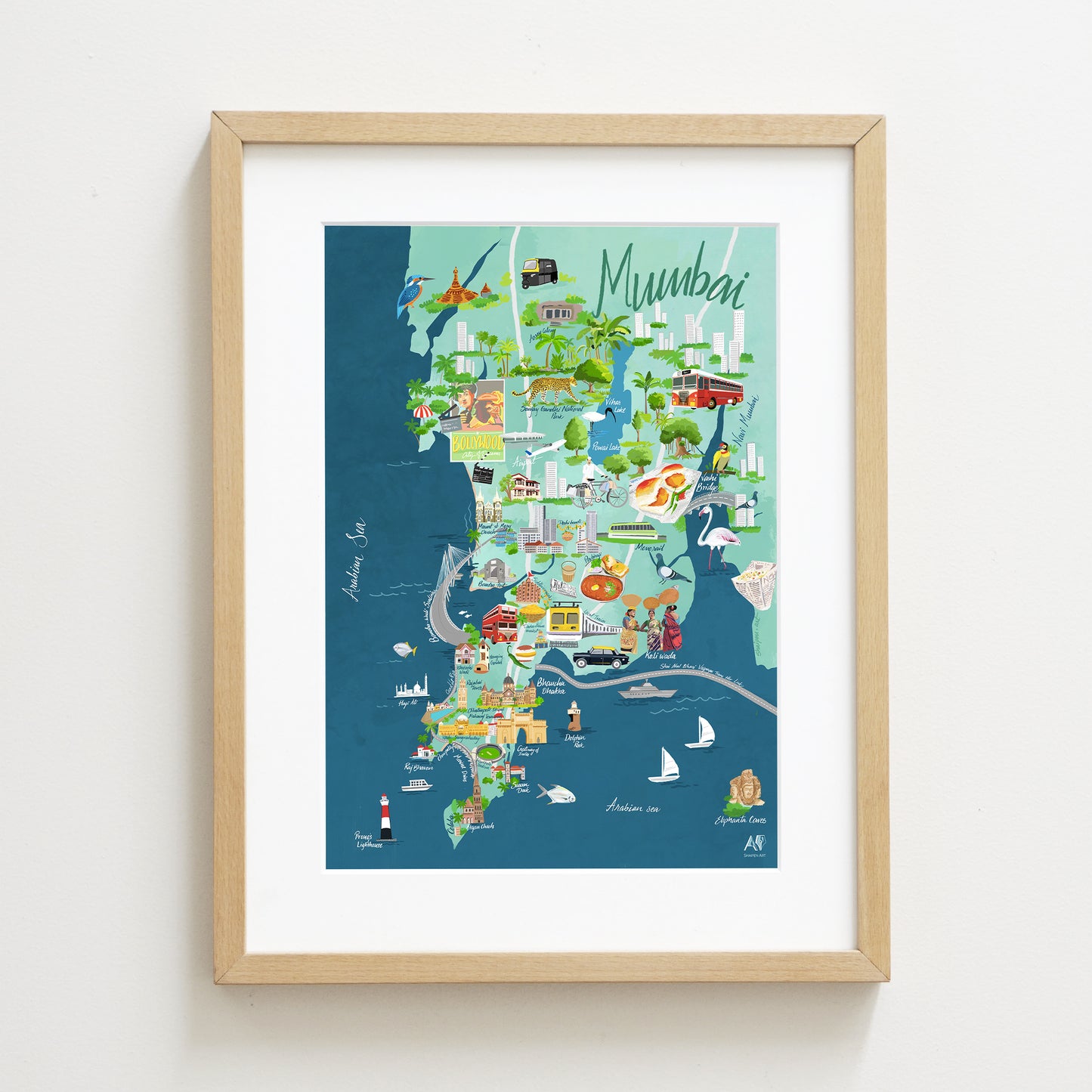 Mumbai Map Blue