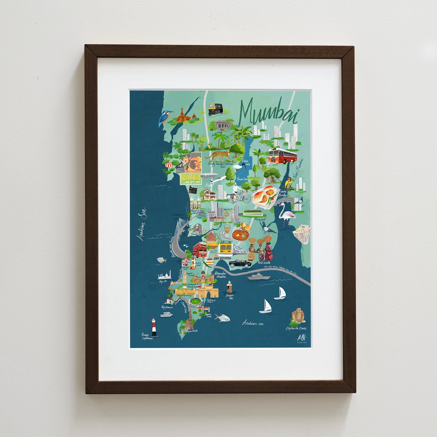 Mumbai Map Blue