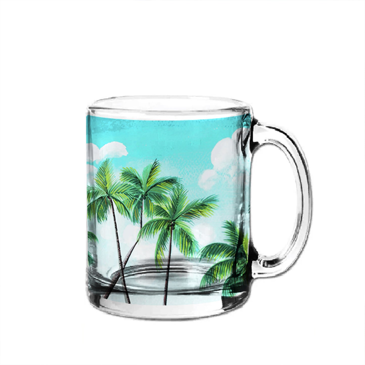 Coconut Trees- Glass Mug
