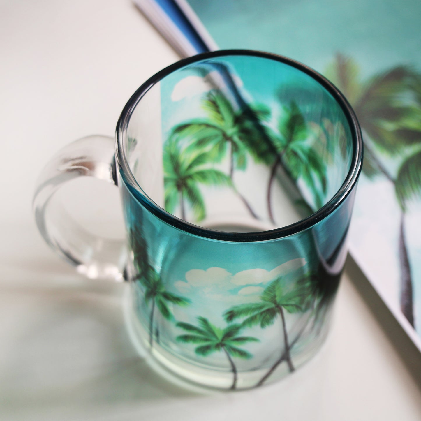 Coconut Trees- Glass Mug