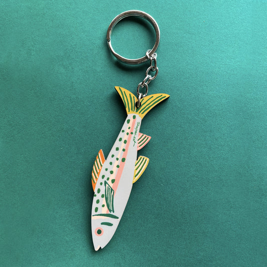 Teal Fish Keychain