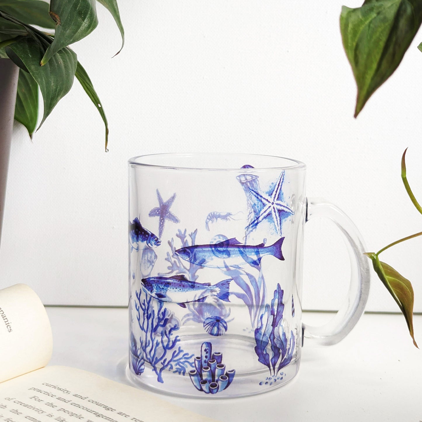 Underwater Blue- Glass Mug